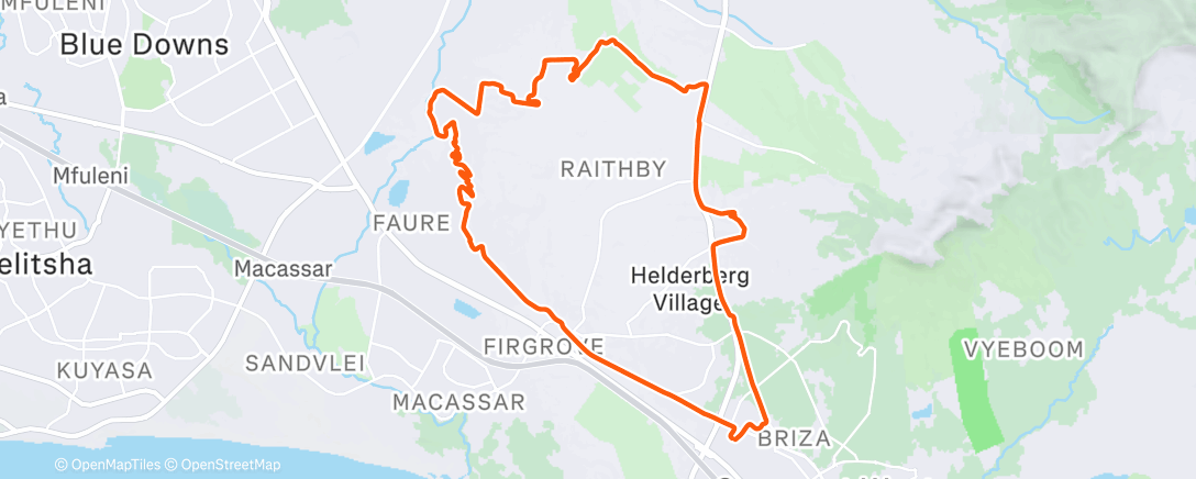 Map of the activity, Morning Mountain Bike Ride