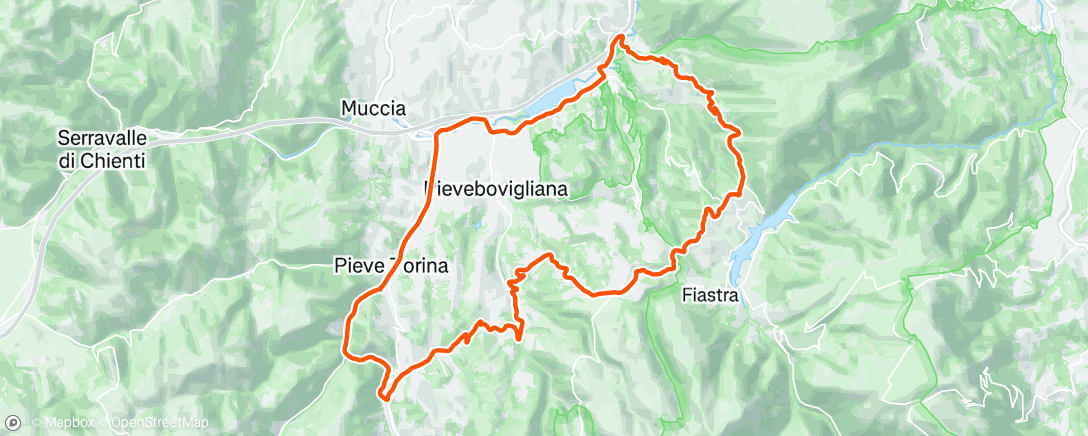 Mappa dell'attività Pedalata mattutina