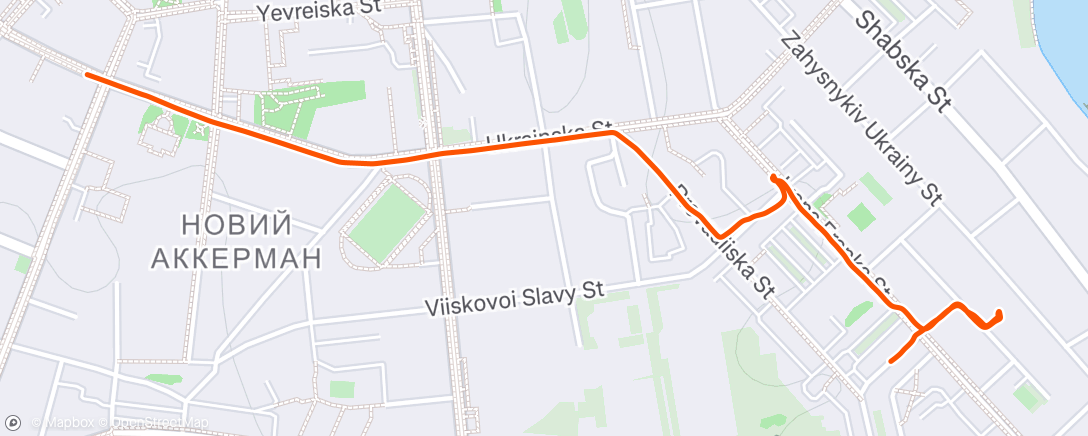 Map of the activity, Дневная прогулка