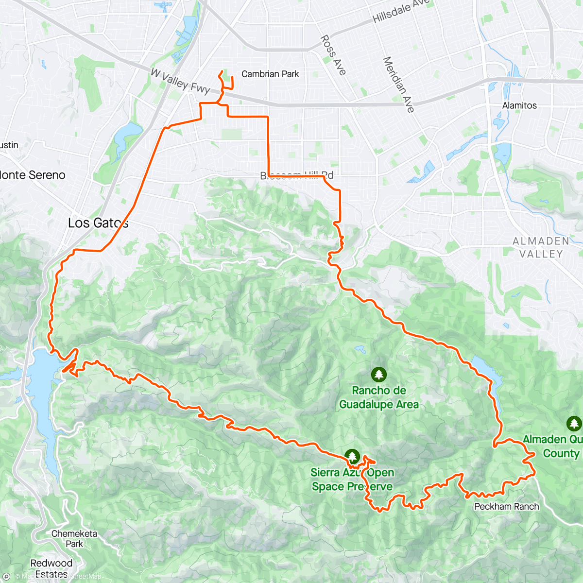 Map of the activity, El Sombroso reverse