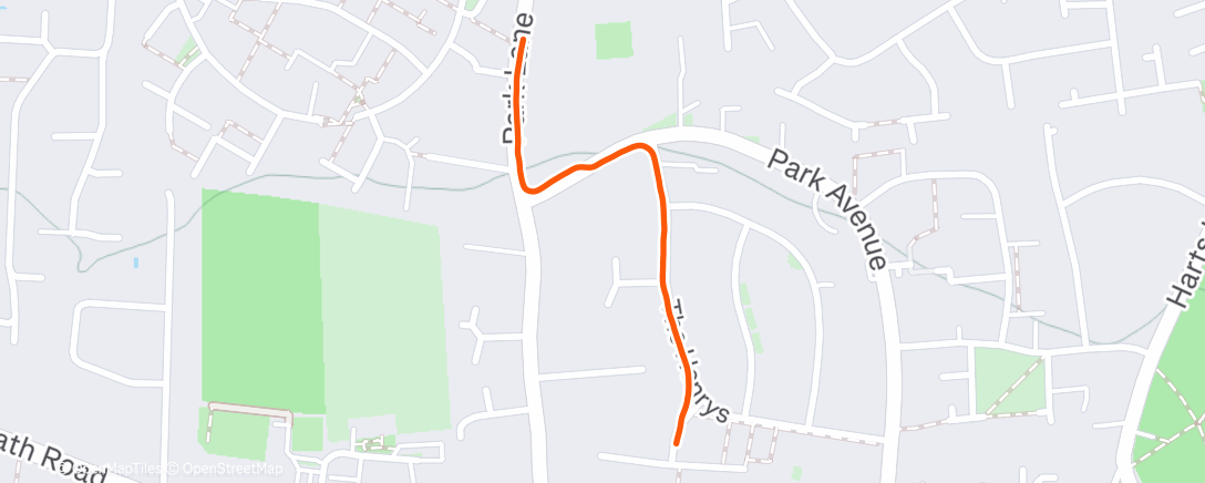 Map of the activity, Evening Walk