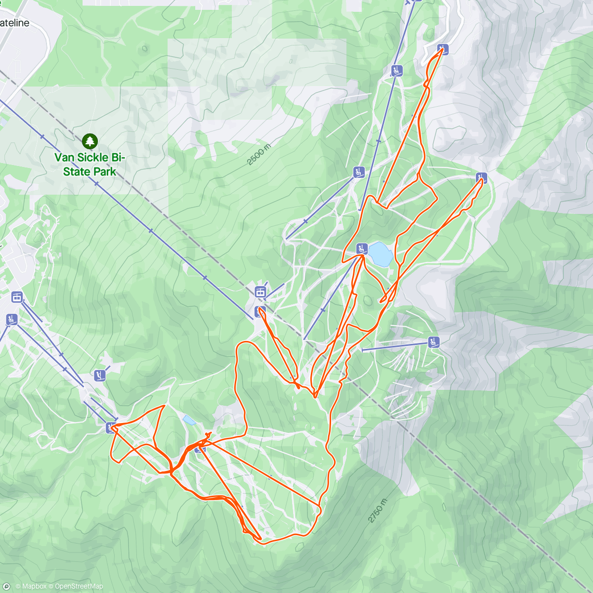 Map of the activity, Heavenly Snowboard #02