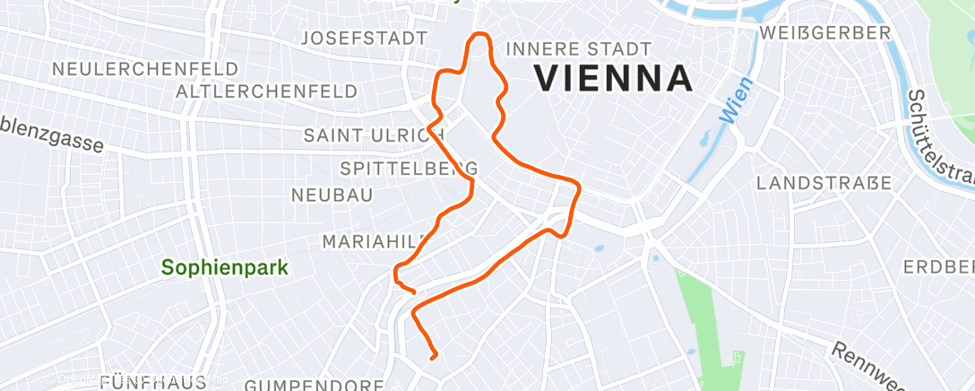Map of the activity, Abendlauf