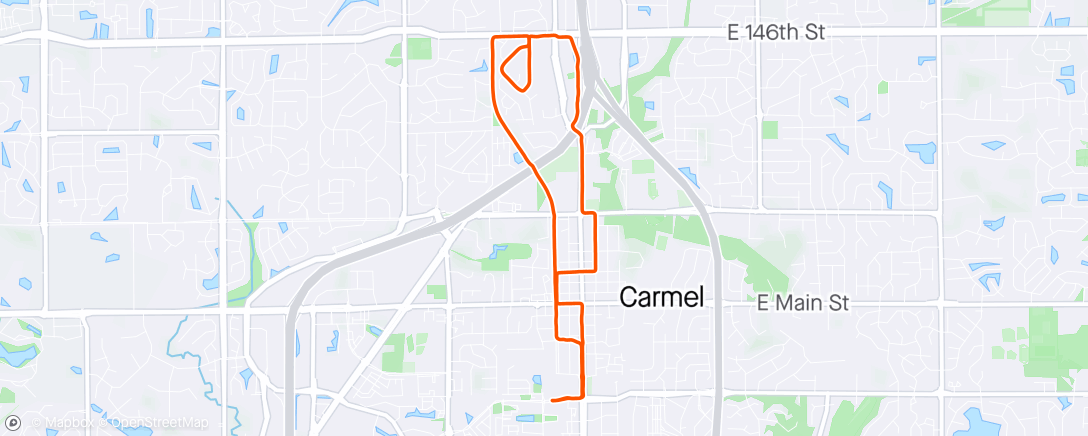 Map of the activity, Carmel 10k Race