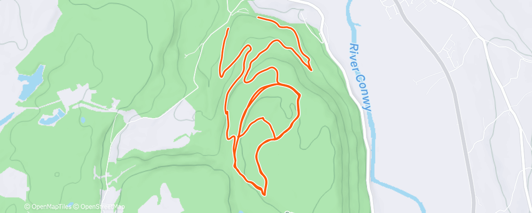 Map of the activity, Lunch Mountain Bike Ride