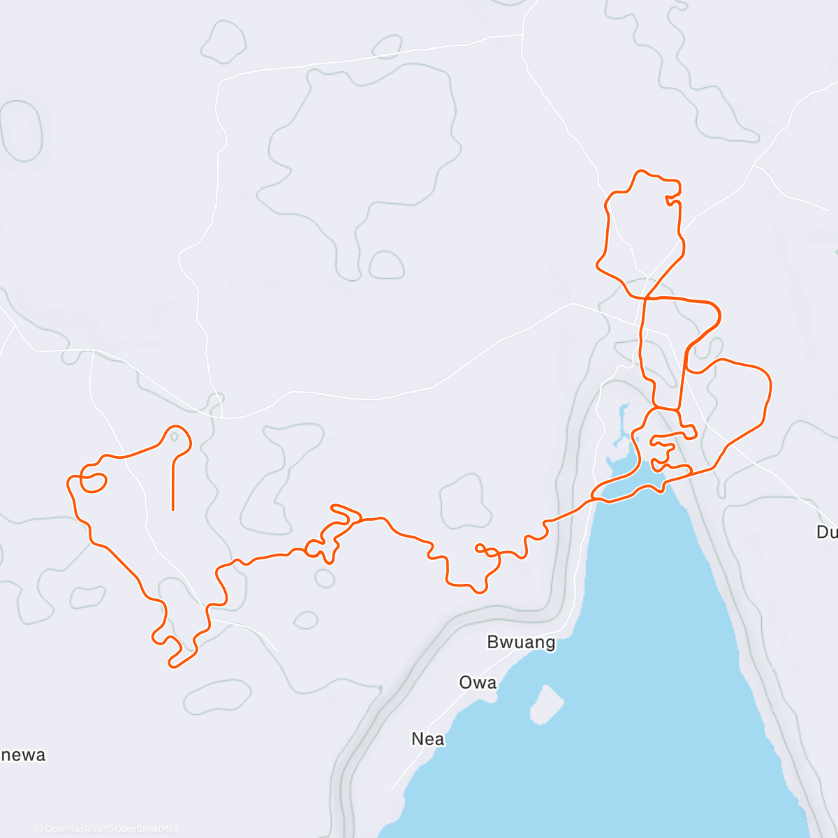 Карта физической активности (Zwift - Endurance de force | iDO Sport App on Sleepless City in Makuri Islands)