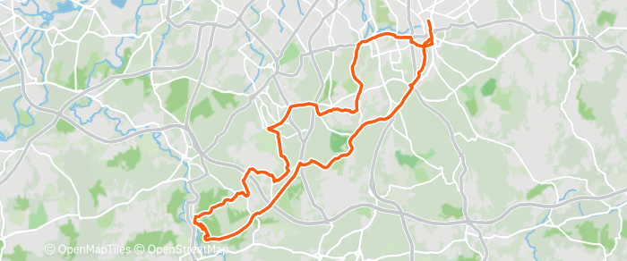 Route map for TADWORTH (CAFE AT END) – THE TREE HOUSE – G1/2 37MI 1825FT G3 34MI 1800FT