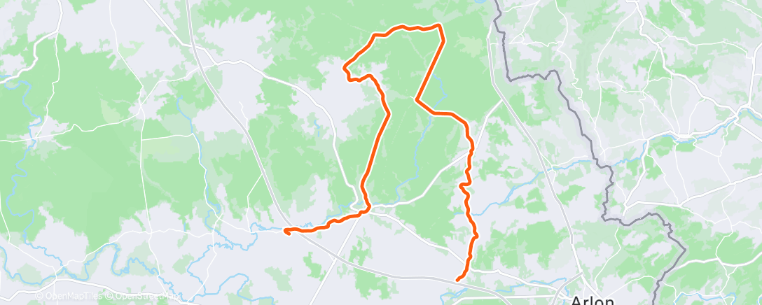 Map of the activity, Sortie vélo le midi