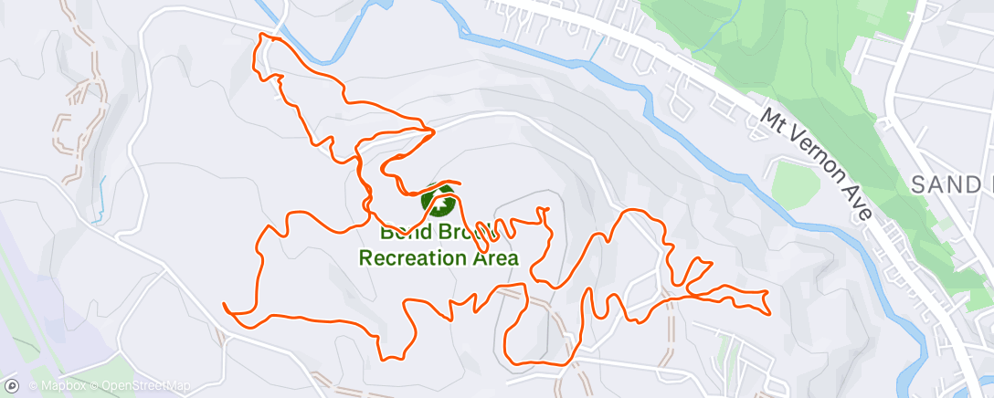 Map of the activity, Afternoon Mountain Bike Ride