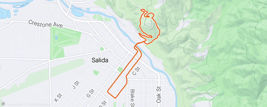 Map of the activity, Running with JK...time to Focus on the Fitness