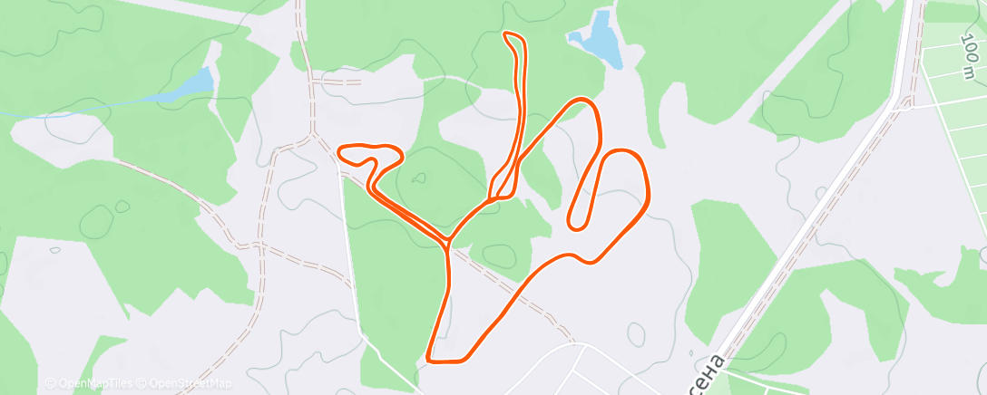 Map of the activity, Северный лыжный заезд (после обеда)