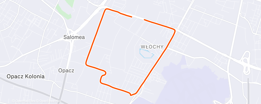 Map of the activity, Afternoon Run