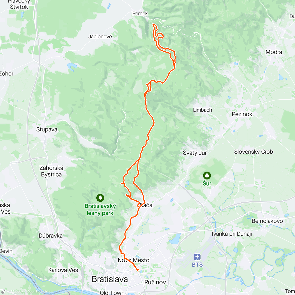 Map of the activity, Ešte pred dažďom stihnúť trail Konské hlavy - Klokočiny 🥰