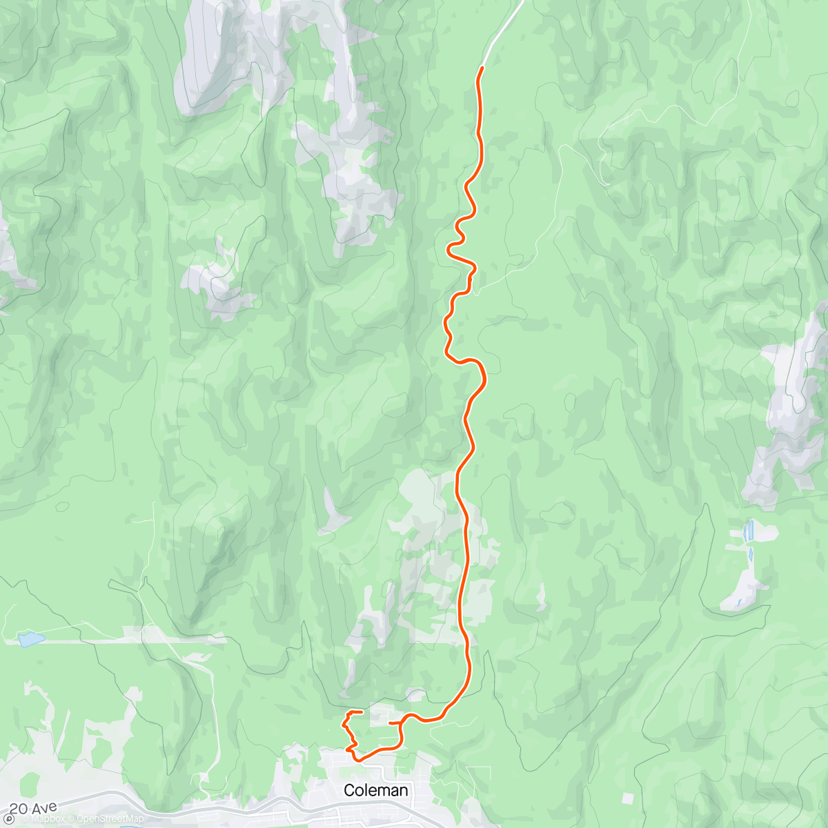 Map of the activity, 40 Summit and some Singletrack to finish it off.