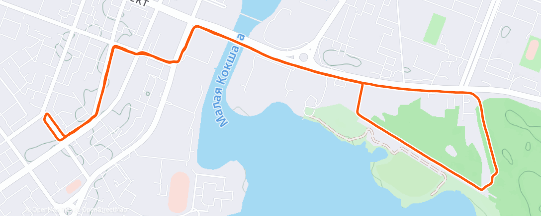 Map of the activity, Утренний забег