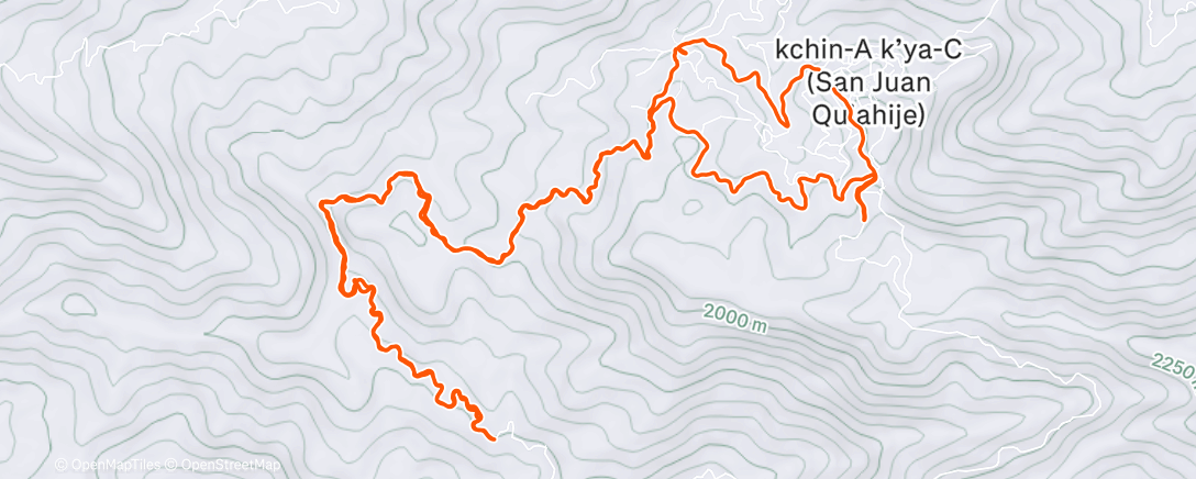 Map of the activity, Carrera por la mañana