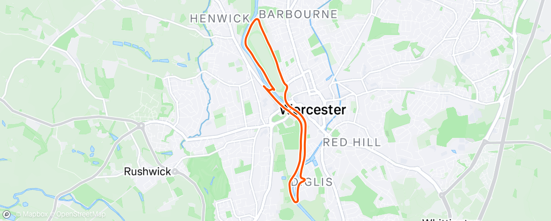 Map of the activity, Lunch Run