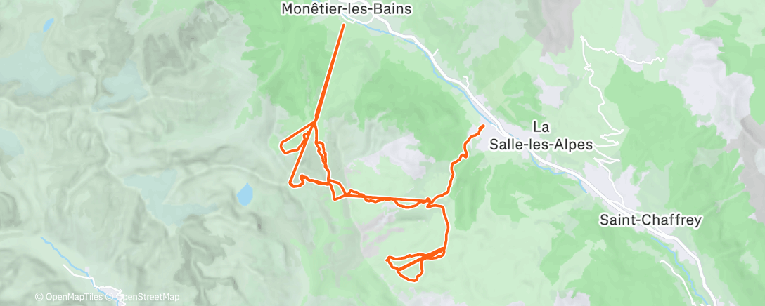 Map of the activity, Morning Alpine Ski