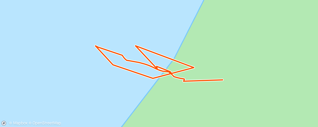 Map of the activity, Evening Swim
