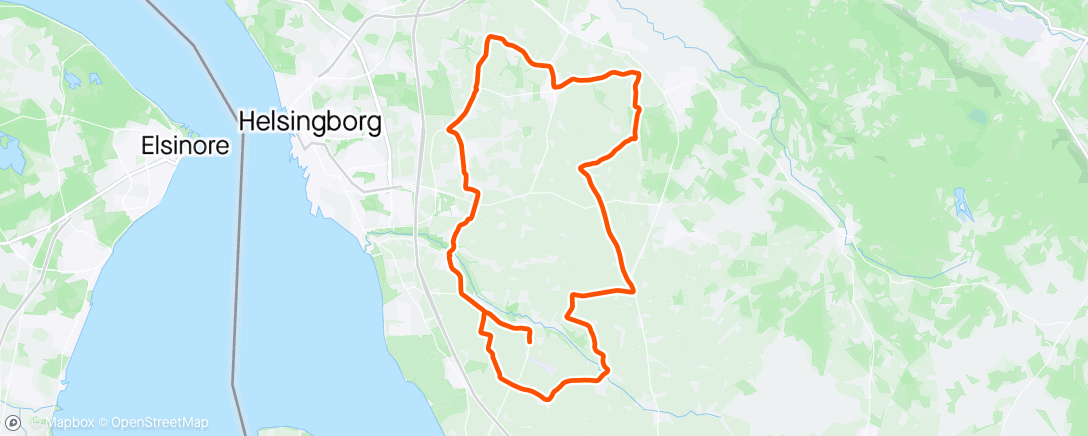 Map of the activity, Landsväg tröskel O/U 4x12min