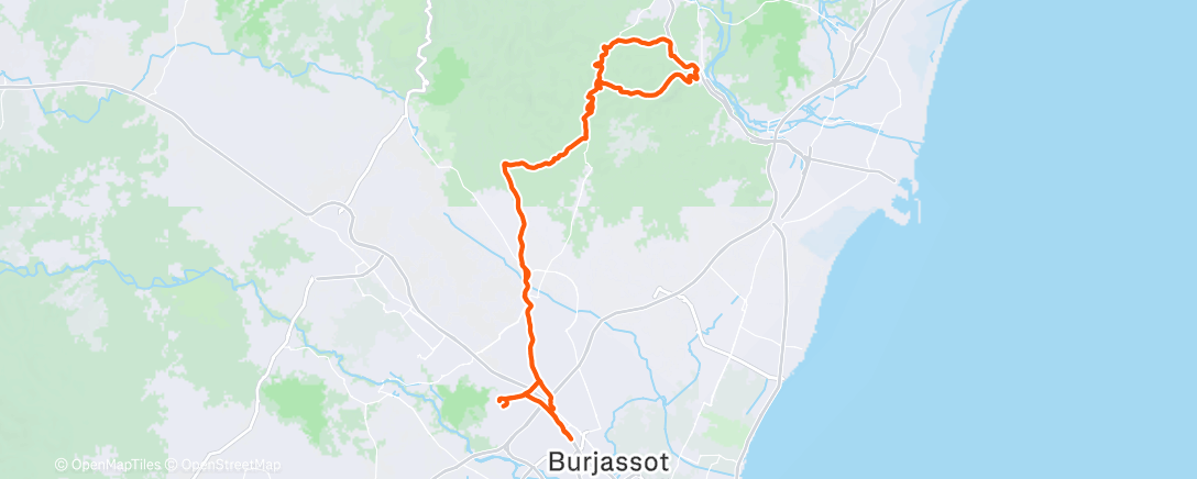 Map of the activity, Bicicleta por la mañana