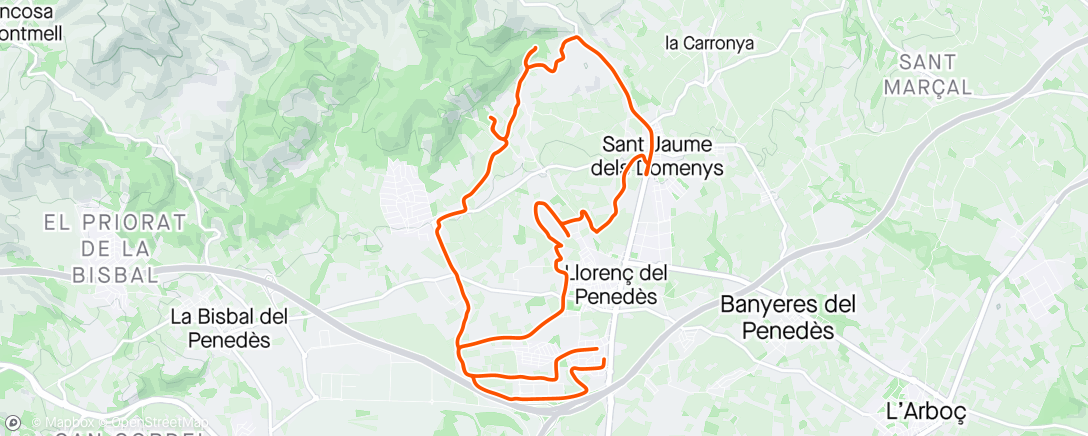 Map of the activity, Pista i camins
