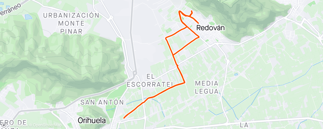 Map of the activity, Flat Run