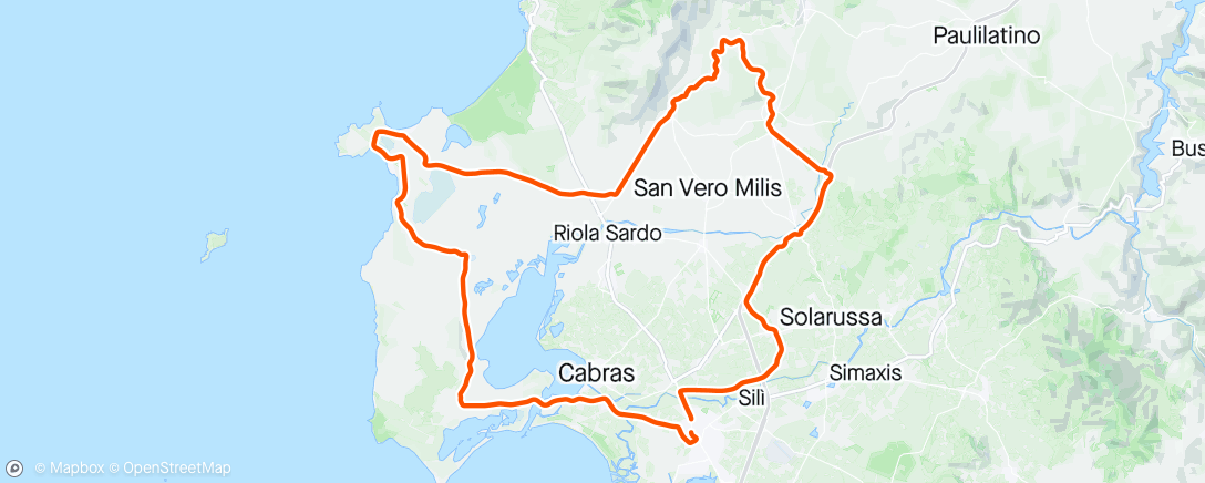 Map of the activity, ☀️ Oristano, Sardegna Giro mattutino