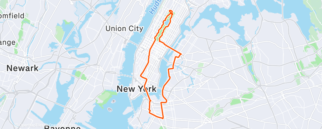 Map of the activity, Afternoon Ride