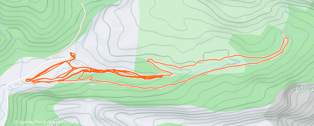 Map of the activity, Esquí de fondo por la tarde
