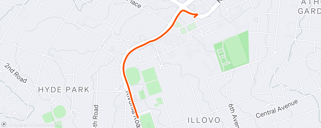 Map of the activity, Morning Run