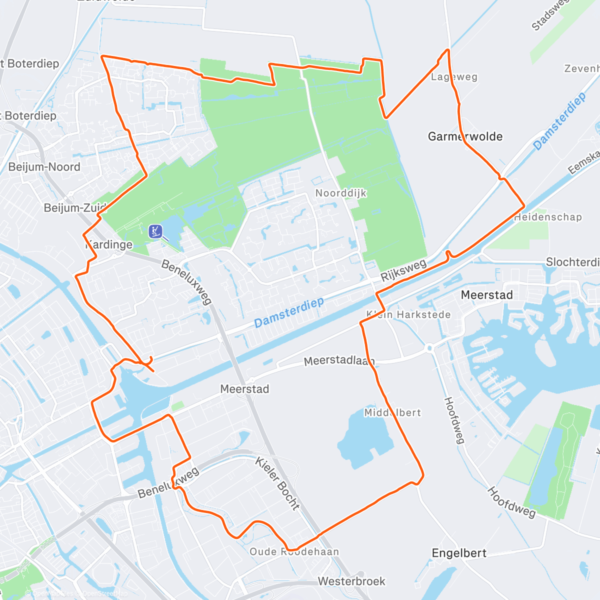 Map of the activity, Ochtendloop