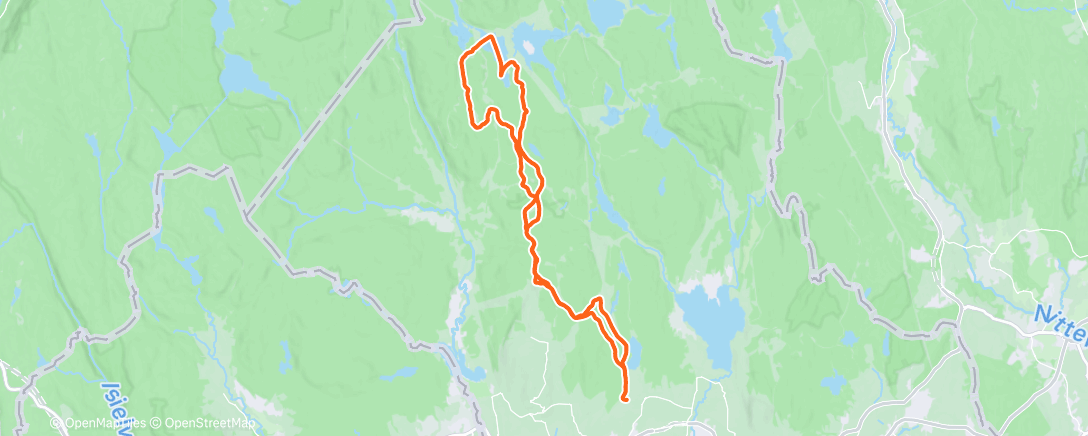 Map of the activity, Cross-Country SKIING
