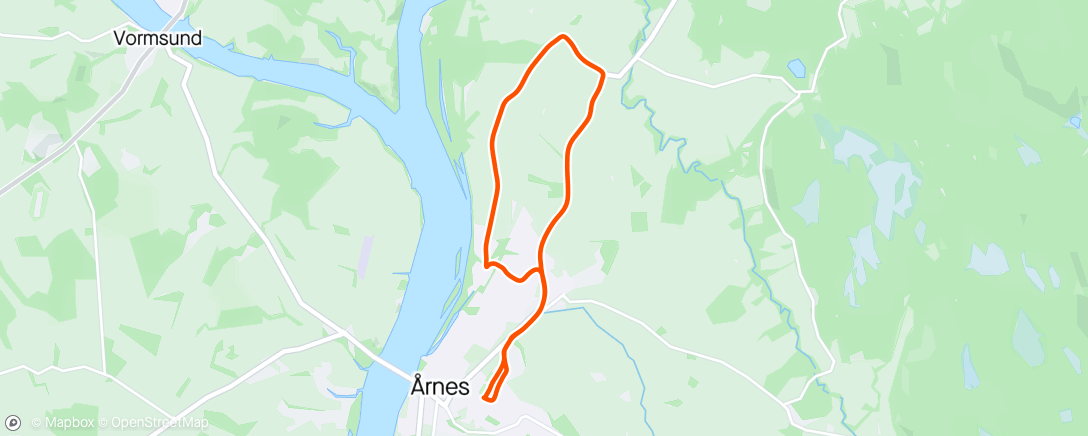 Map of the activity, Sightseeing på Årnes med Hedda før Håkon skal spille fotballkamp❤️