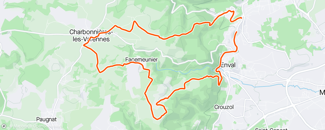 Map of the activity, Châtel run
