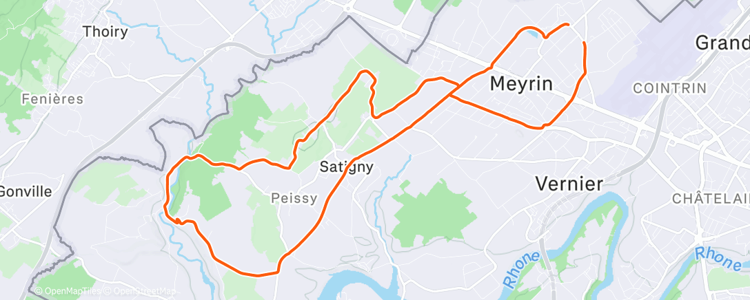 Map of the activity, Mandement 🚲😶‍🌫️