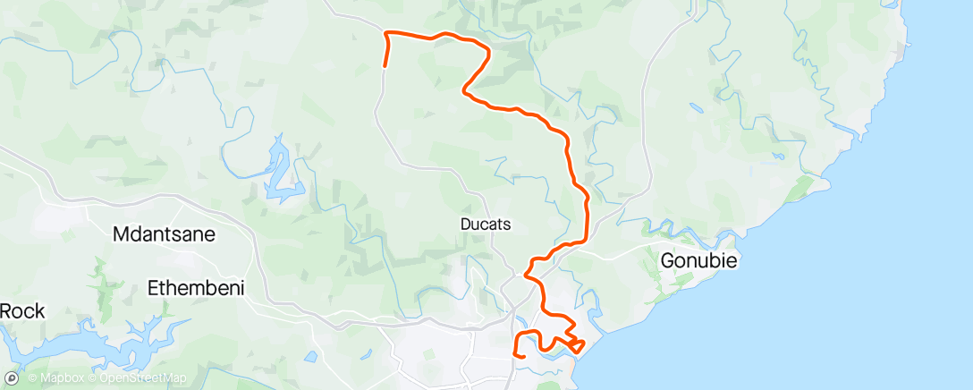 Map of the activity, Comrades 60km Part 1
