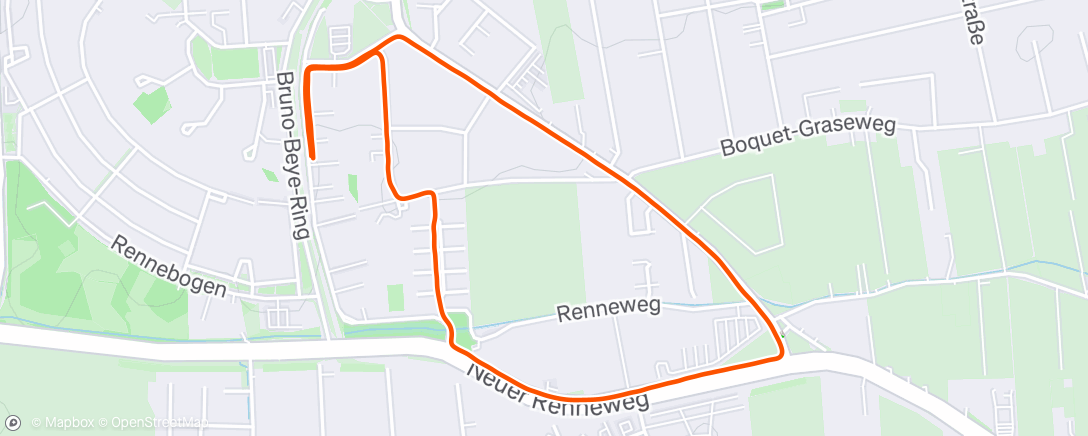 Map of the activity, Lauf am Morgen