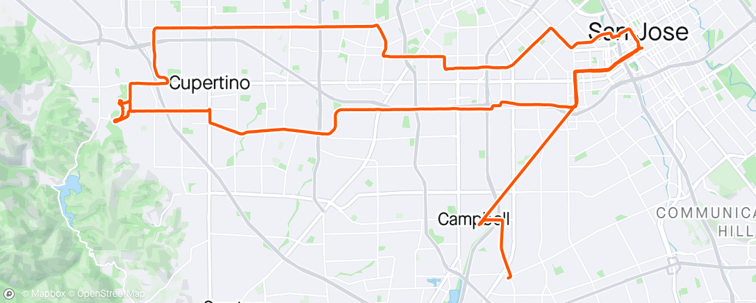 Map of the activity, Funday ride