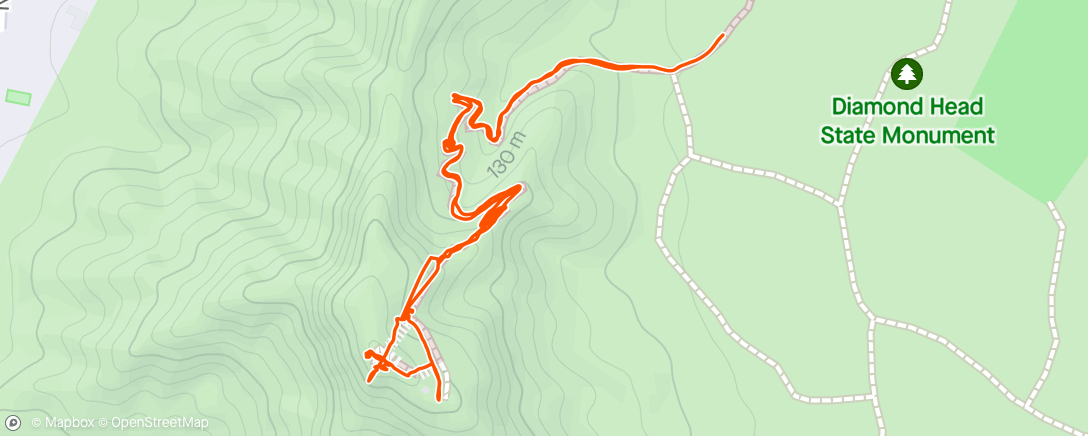 Karte der Aktivität „Diamond Head Crater Trail”