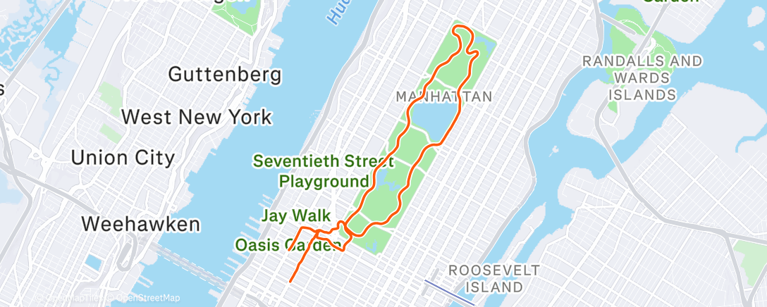 Map of the activity, Morning Run