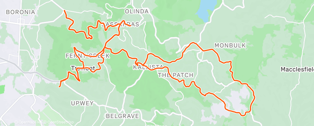 Map of the activity, Morning Ride