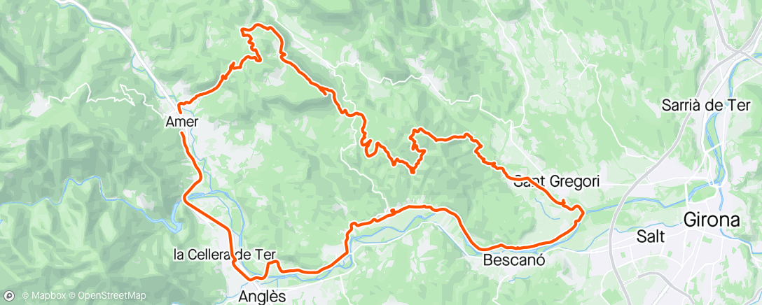 Carte de l'activité Bicicleta de montaña matutina