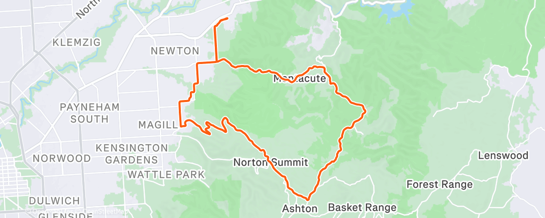 Map of the activity, Morning Ride