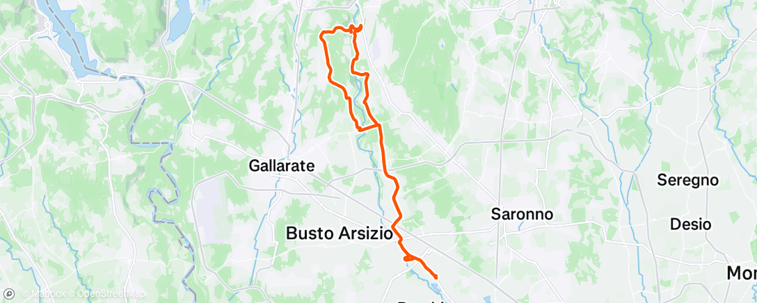 Map of the activity, Sortie vélo le matin