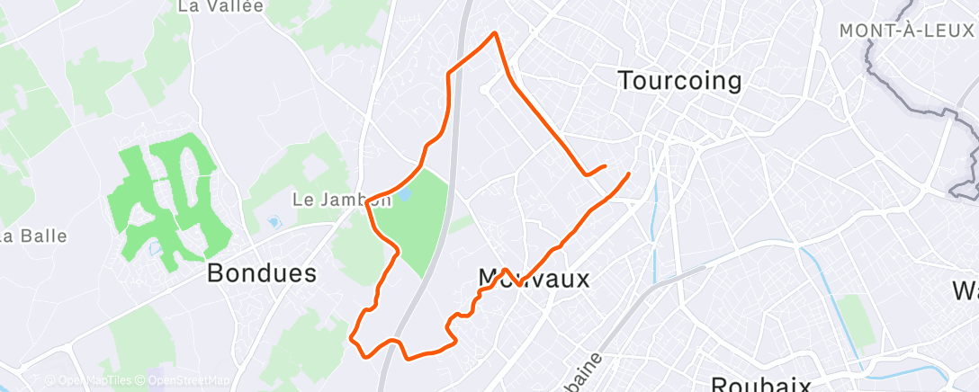 Map of the activity, Actif 15min