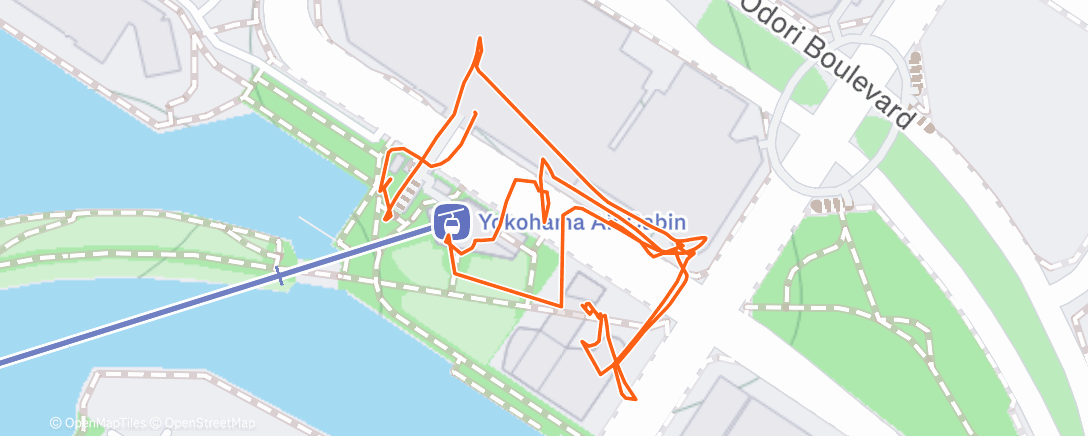 Map of the activity, Evening Walk