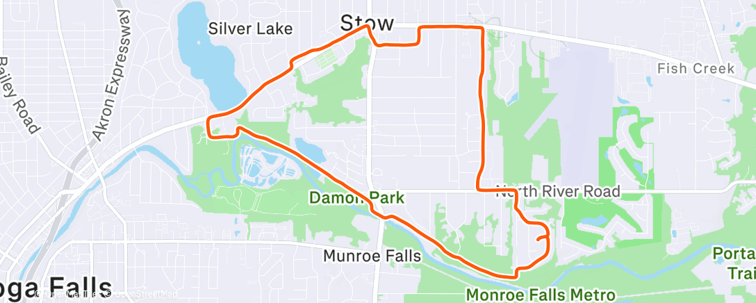 Map of the activity, Morning Run