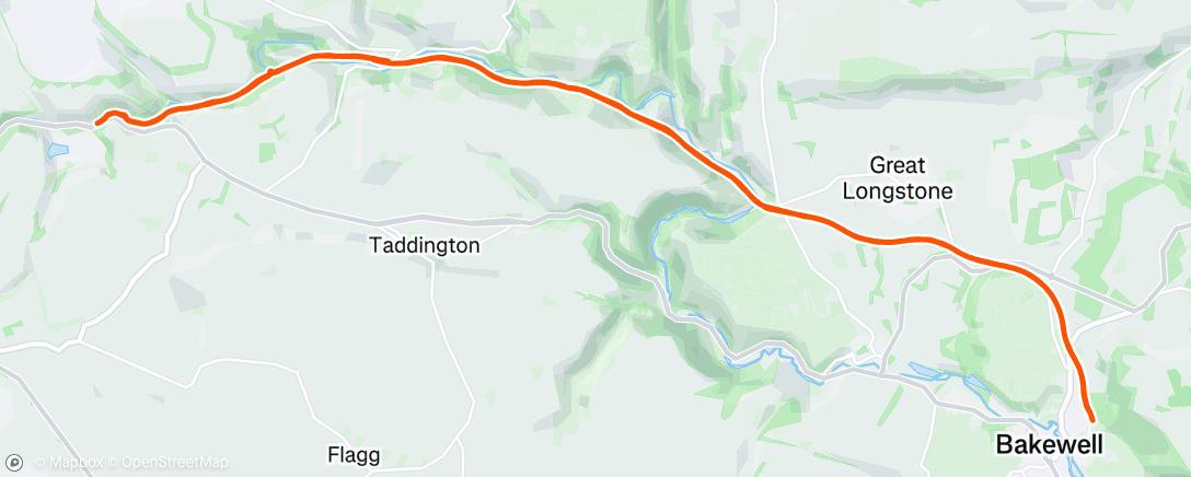 Map of the activity, Monsal Trail 😴😩