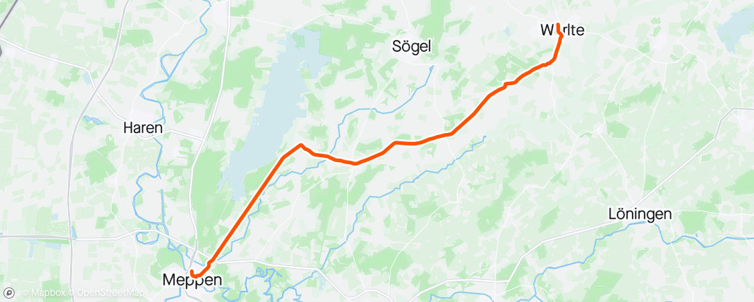 Mapa de la actividad (Abendradfahrt)